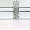 Luxury Middle Silver Bling Crushed Diamond Glass Mirrored Jewelry Box Women Jewelry Organizer Storage Box For Gift