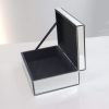 Silver Glass Mirrored Jewelry Box Beautiful Finish Storage Sturdy Organizer High-end Jewelry Organizer Luxury Big Vanity Mirror Box Keepsake Box Attractive Substantial Well Made Jewelry Box.