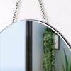 Oval Silver Mirror with Iron Chain for Wall Decor 12x16 inch Vertical or Horizontal Wall Hang Frame Less Mirror 5 mm Beveled Handicraft Wall Mirror
