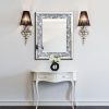 Rectangle Sparkling Decorative Wall Mirror for Home Decoration with Silver Crystal Crush Diamond Dcor, Dimention16x20x1 inch, Wall Hang Frameless Mirrors Glass Diamond Dcor.