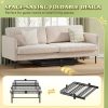 LIVAREEmlen Foldable Twin Bed Frames, Metal Platform Bed Frame Twin Size with Heavy Duty Steel Slats, No Box Spring Needed, Easy Assembly, No Noise, Black